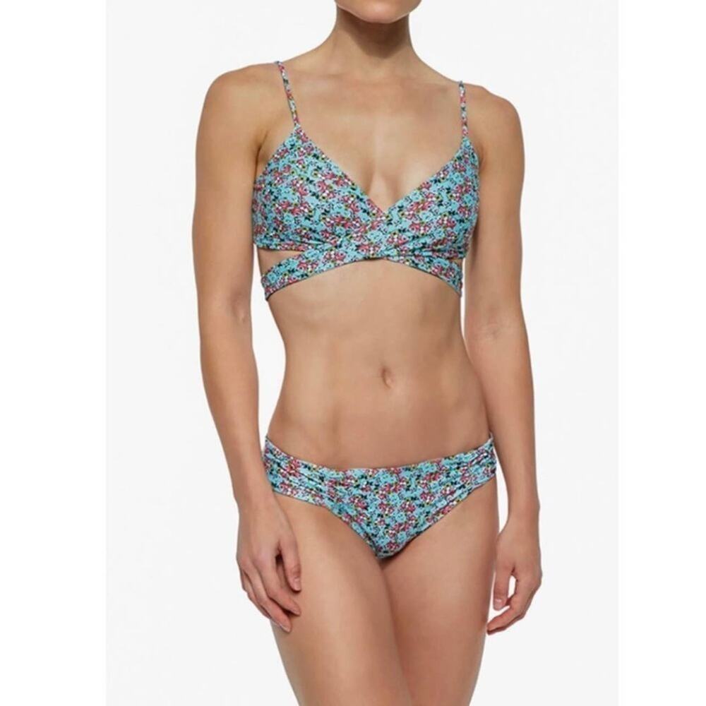 L Space Monique Bikini Bloomin Gypsy Boho Bikini top and bottom women's large